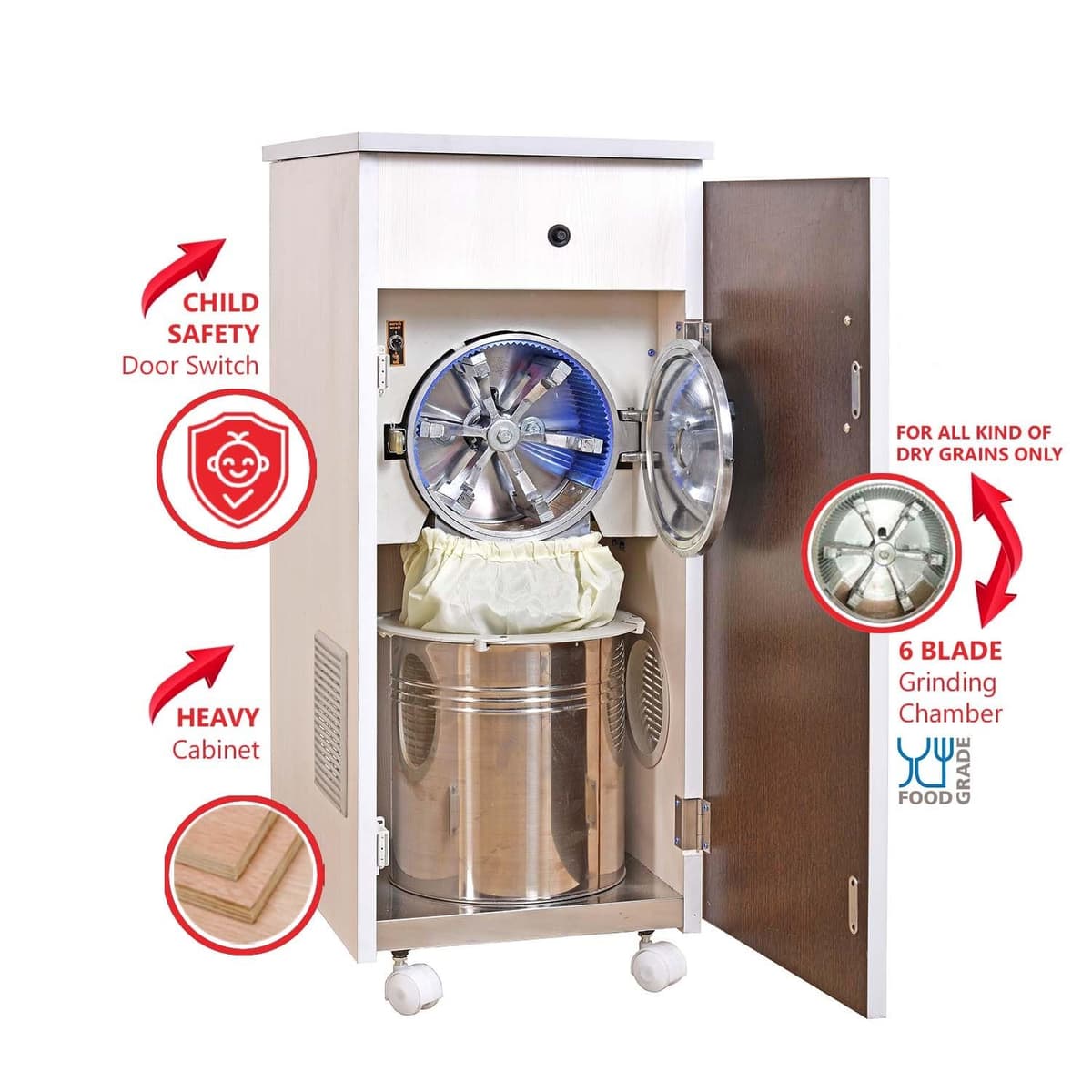 MICROACTIVE Classic Fully Automatic Atta Chakki, 1 HP, 10–12 kg/hr thumbnail 2
