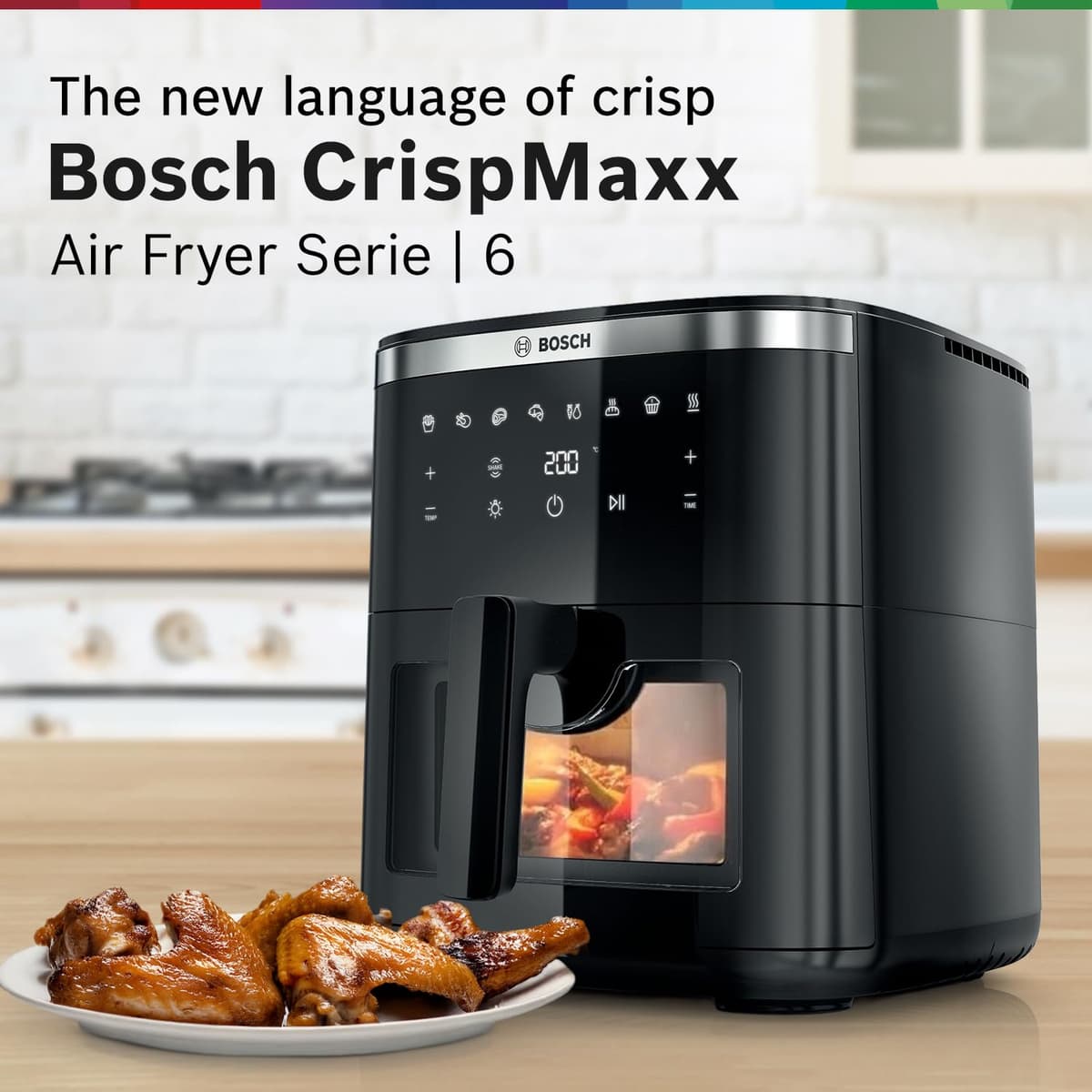 Bosch CrispMaxx Series 6 Digital Air Fryer XL 7.2L with Window, 1800W (MAF671B5IN) thumbnail 3