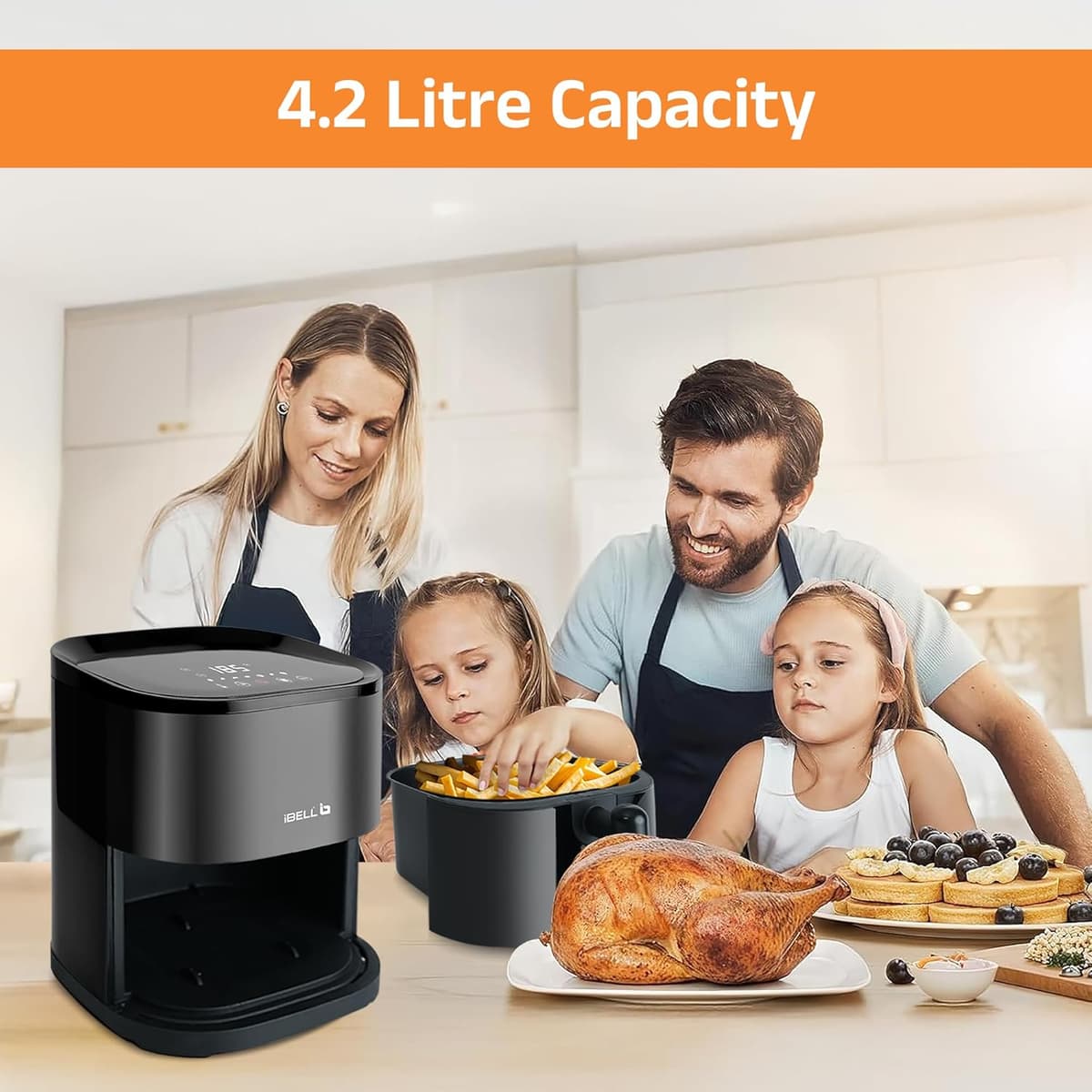 iBELL AEROFRY420DM 4.2L Air Fryer, 1500W thumbnail 2