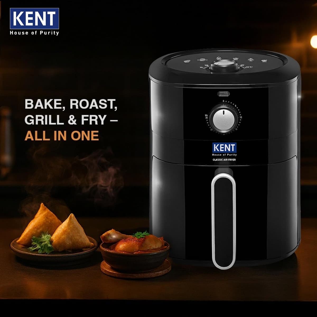 KENT Classic Hot Air Fryer 4L 1300W thumbnail 2