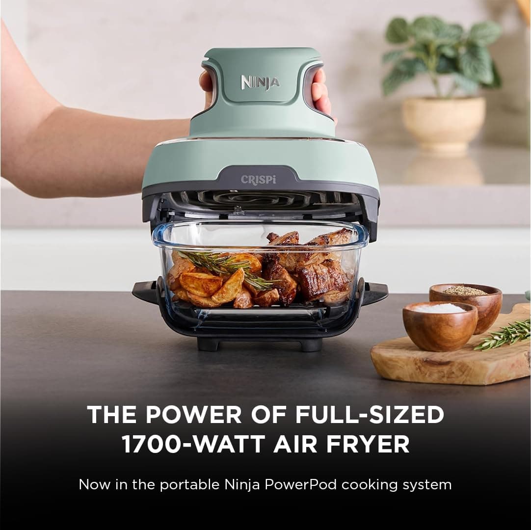 Ninja Crispi CleanCrisp Glass Air Fryer, 1.4L + 3.8L Containers, 1700W (FN101) thumbnail 2
