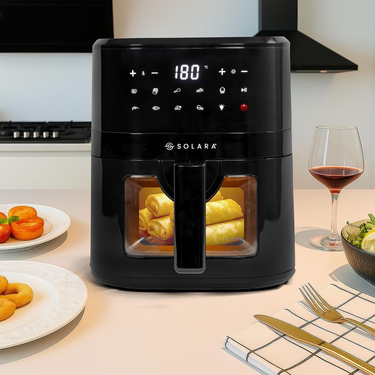 SOLARA 4.5L Digital Air Fryer with See-Through Window, 1500W thumbnail 2