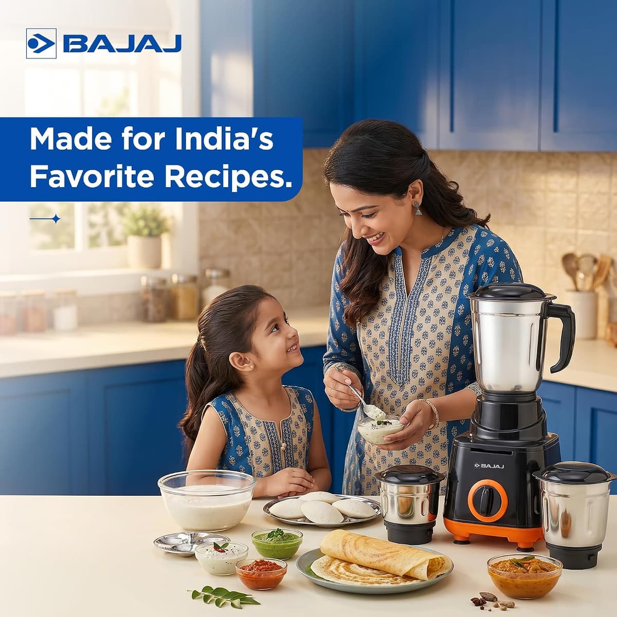 Bajaj Rex 500W Mixer Grinder thumbnail 2