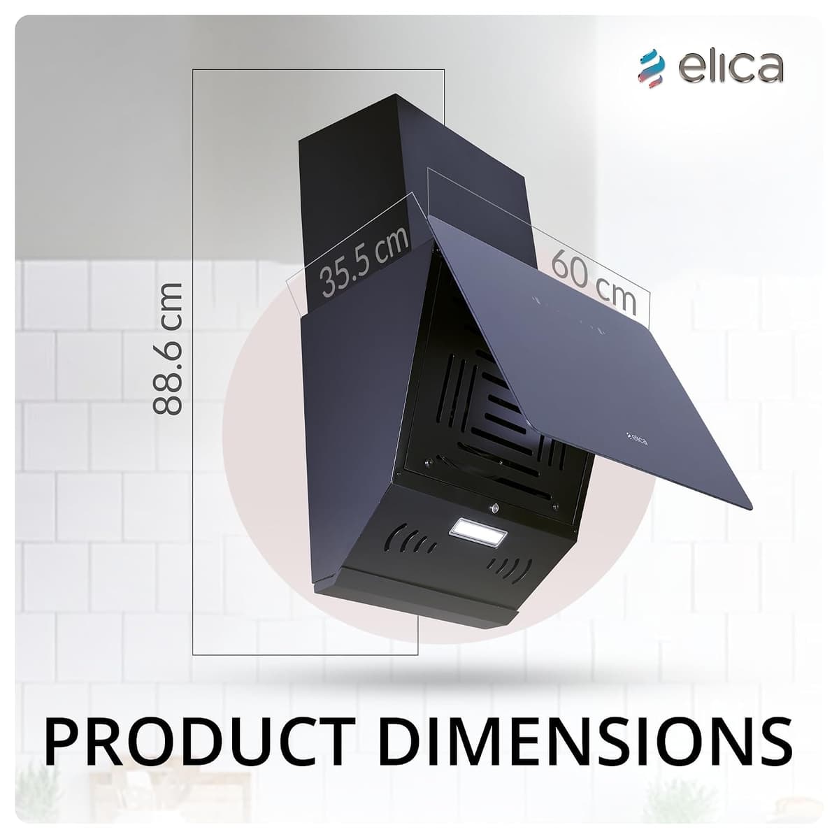 Elica Kitty FL 600 60cm 1400 m³/hr Vertical Filterless Autoclean Chimney with Twin Suction Inlets thumbnail 2