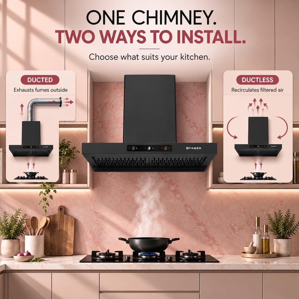 Faber Coral 90cm 1500 m³/hr BLDC Autoclean T-Shape Chimney (Hood Coral BLDC FL HC SC BK IN 90) - view 3