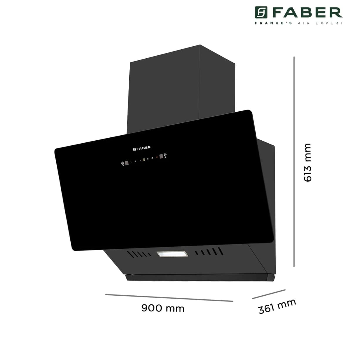 Faber 90cm 1400 m³/hr Vertical Filterless Autoclean Chimney with Dual Suction Vents thumbnail 2