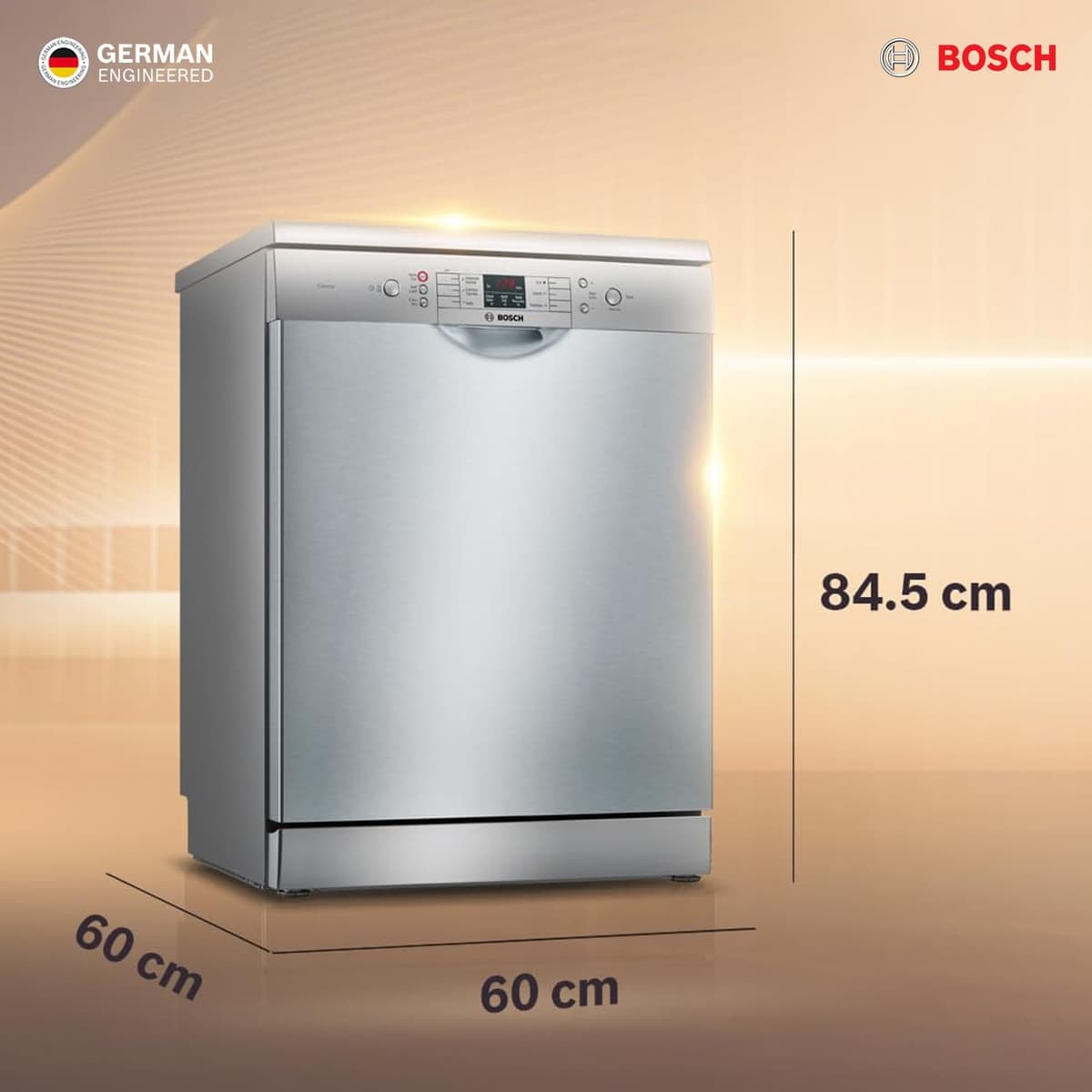Bosch 13 Place Free-Standing Dishwasher, Intensive Kadhai Program (SMS66GI01I, Silver Inox) thumbnail 2