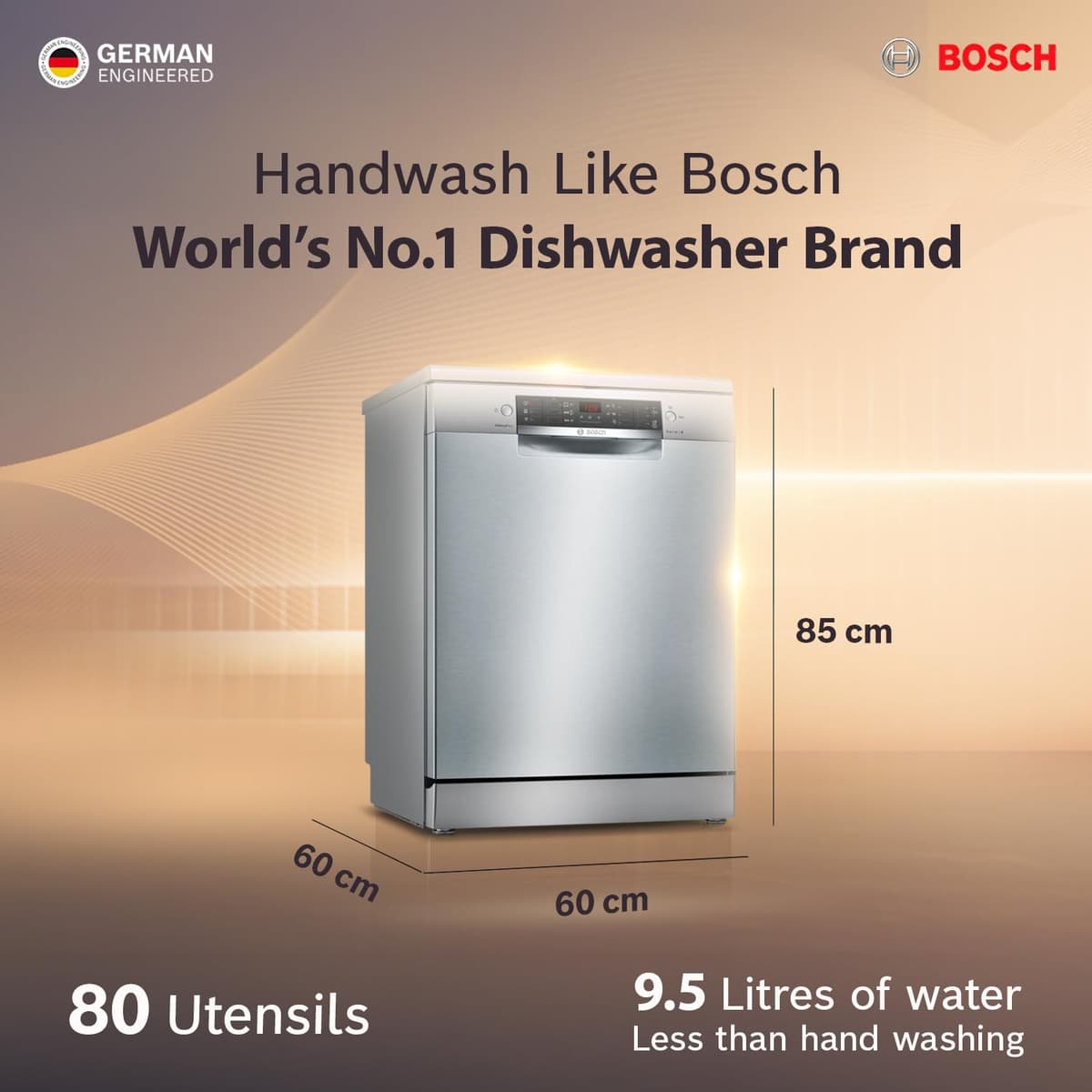 Bosch SMS6HMI01I 15 Place Series 6 Dishwasher thumbnail 2