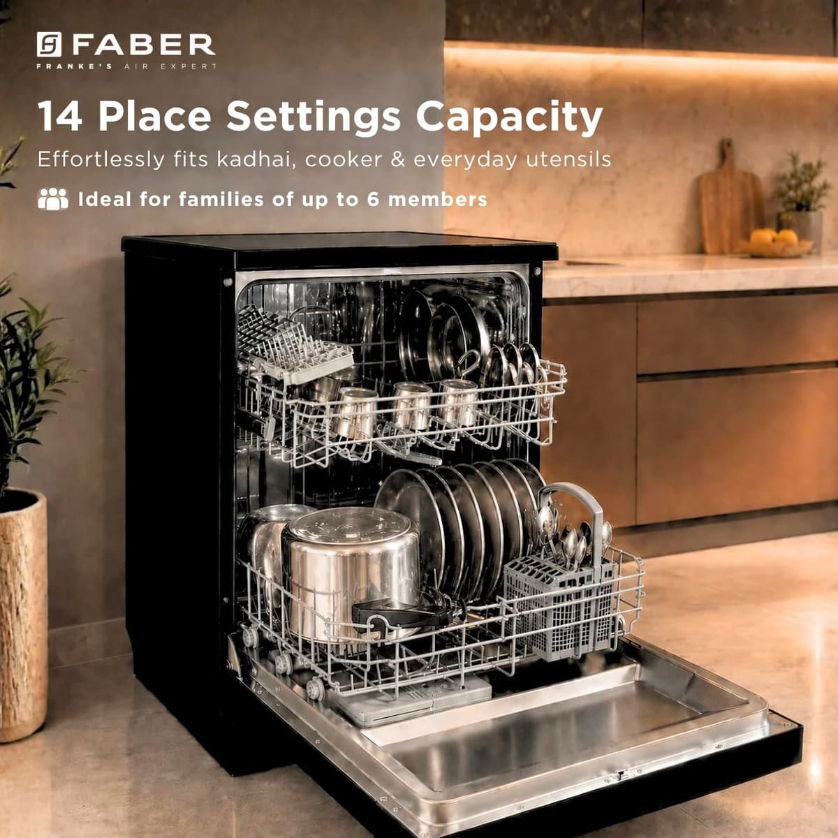 Faber FFSD 8PR 14S Free-Standing Dishwasher thumbnail 4