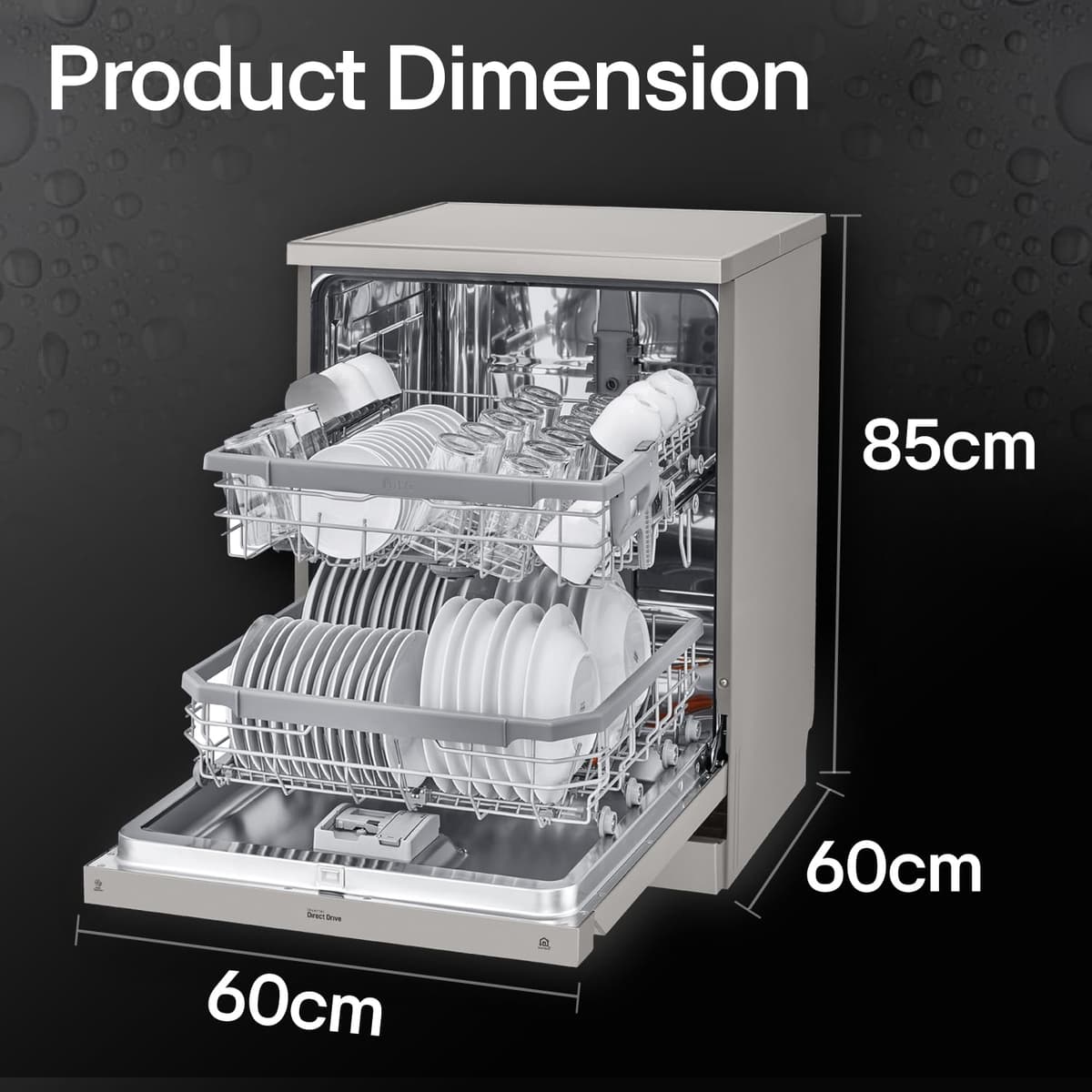 LG DFB424FP 14 Place TrueSteam Dishwasher thumbnail 5