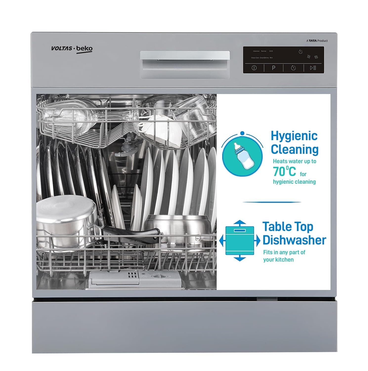Voltas Beko DT8S 8 Place Countertop Dishwasher