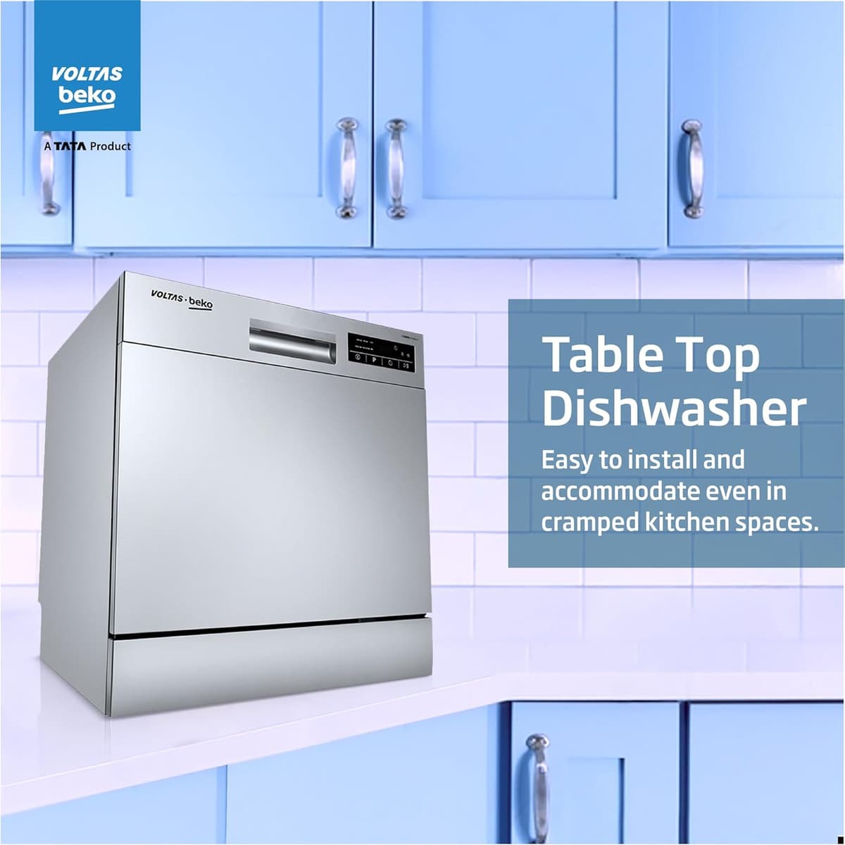 Voltas Beko DT8S 8 Place Countertop Dishwasher thumbnail 2