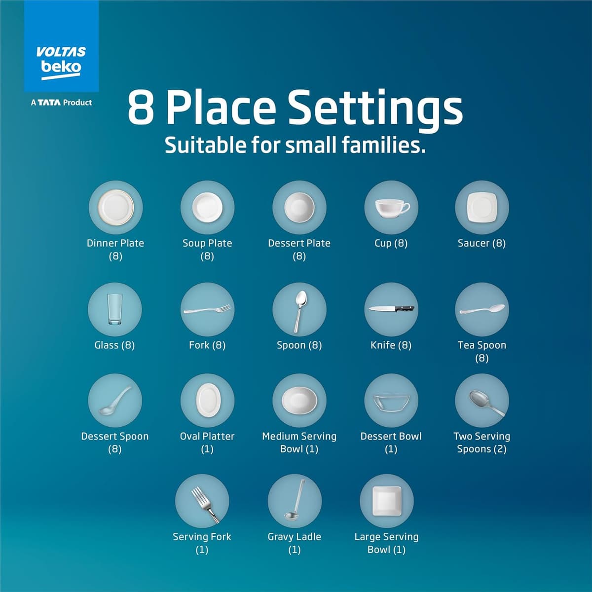 Voltas Beko DT8S 8 Place Countertop Dishwasher thumbnail 5