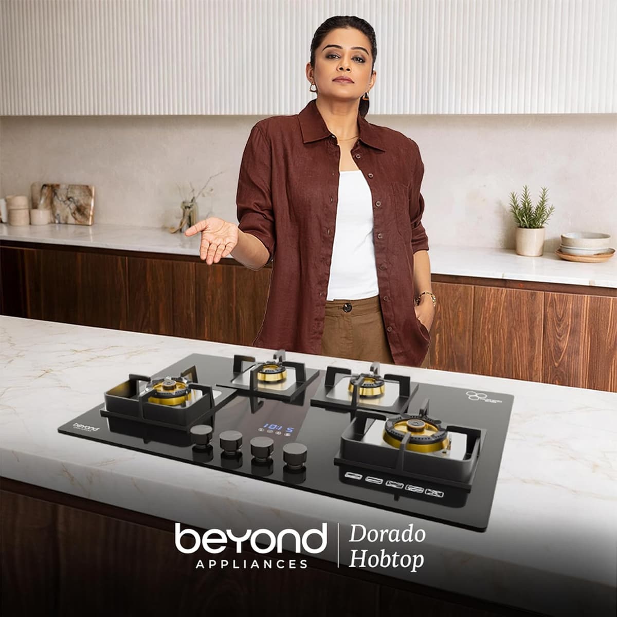Beyond Dorado 4 Burner Smart Glass Hob Top with Flame Failure Device thumbnail 2
