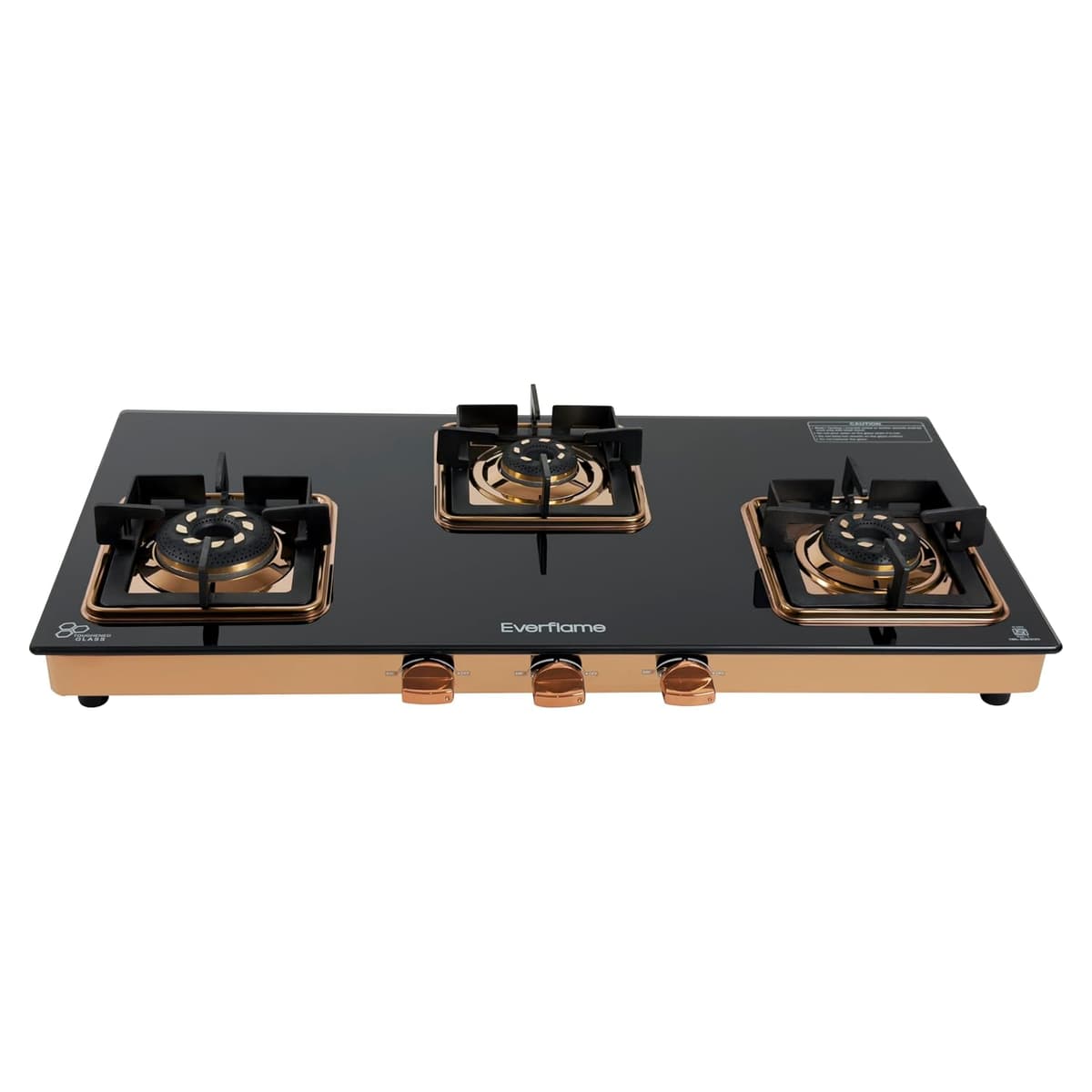 Everflame Aurum 3 Burner Glass Top Gas Stove thumbnail 3