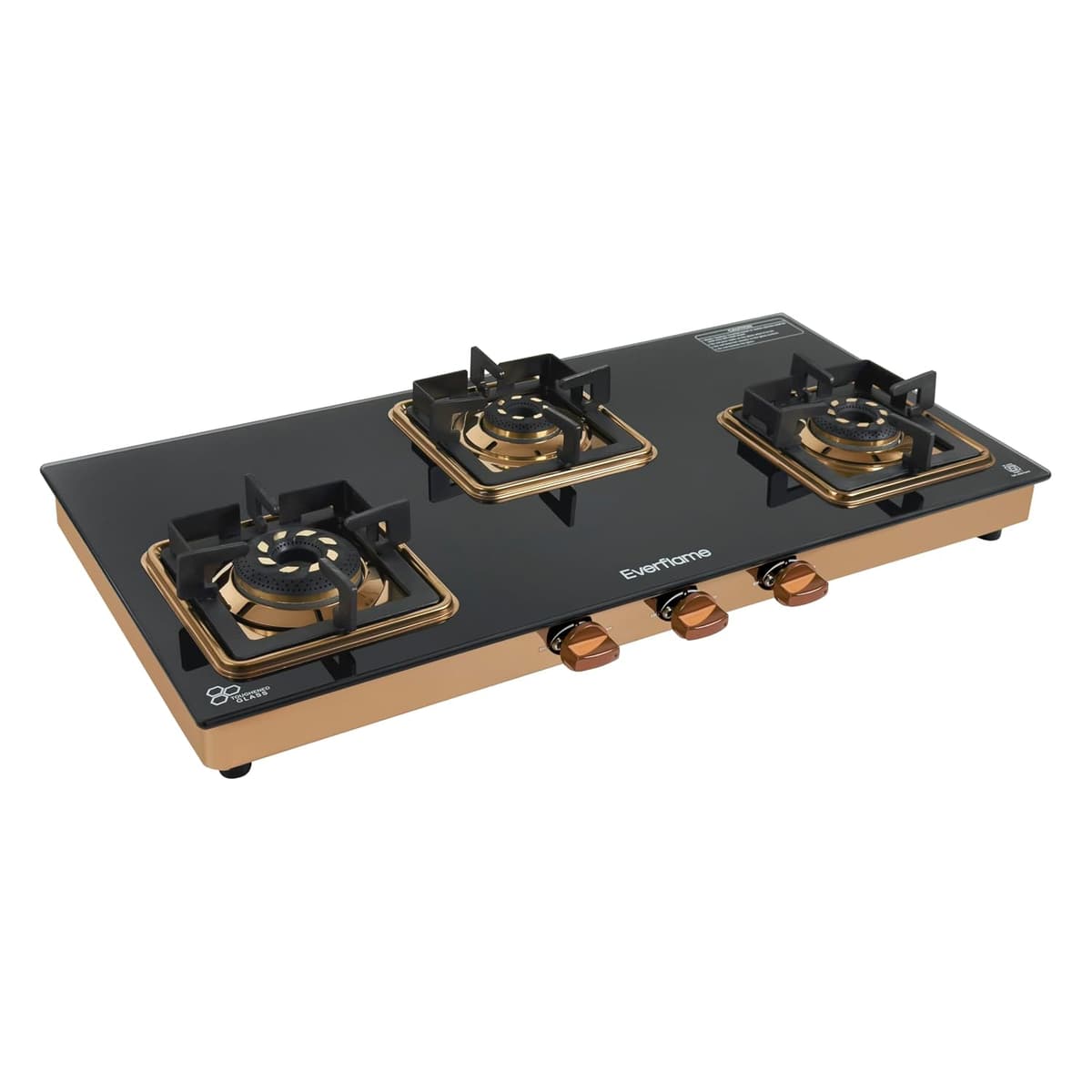 Everflame Aurum 3 Burner Glass Top Gas Stove thumbnail 4