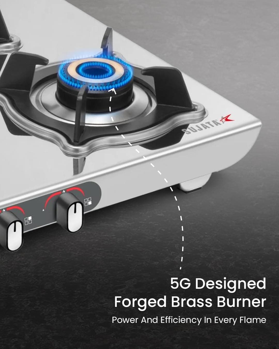 Sujata Majestic 4 Burner Stainless Steel Gas Stove thumbnail 4