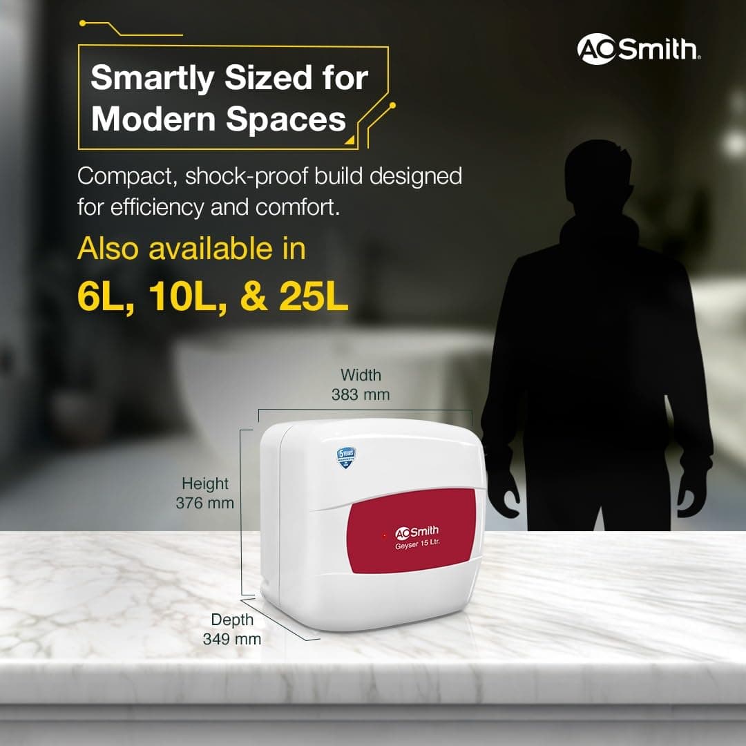AO Smith 15L 5 Star Storage Geyser (ESSV015) thumbnail 2