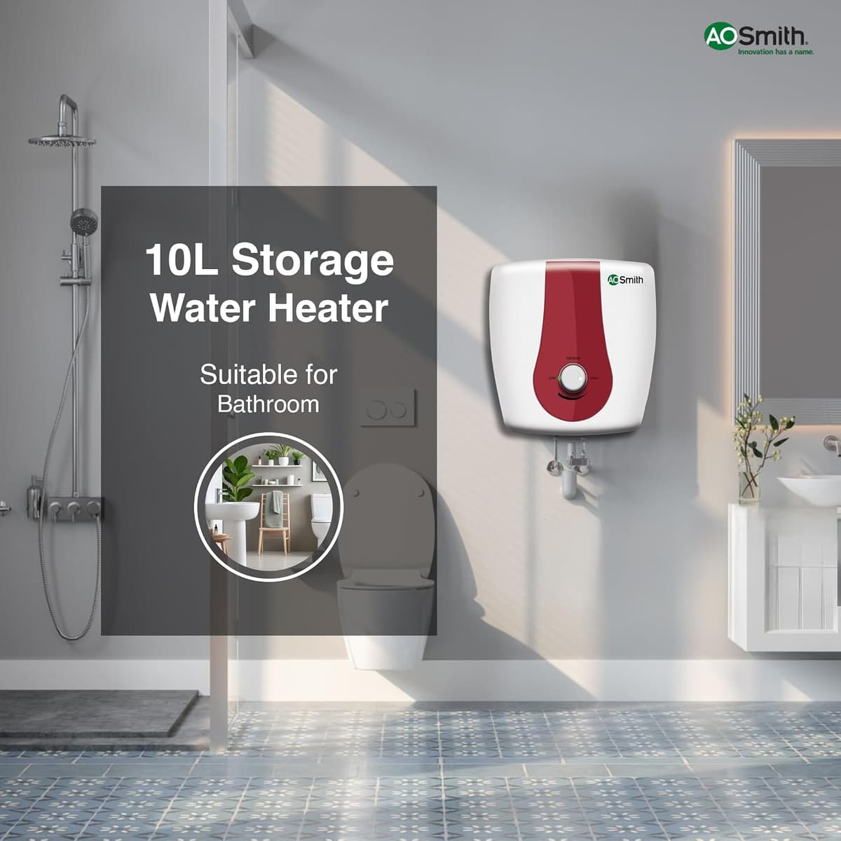 AO Smith SGS Green 10L 5 Star Storage Geyser thumbnail 4