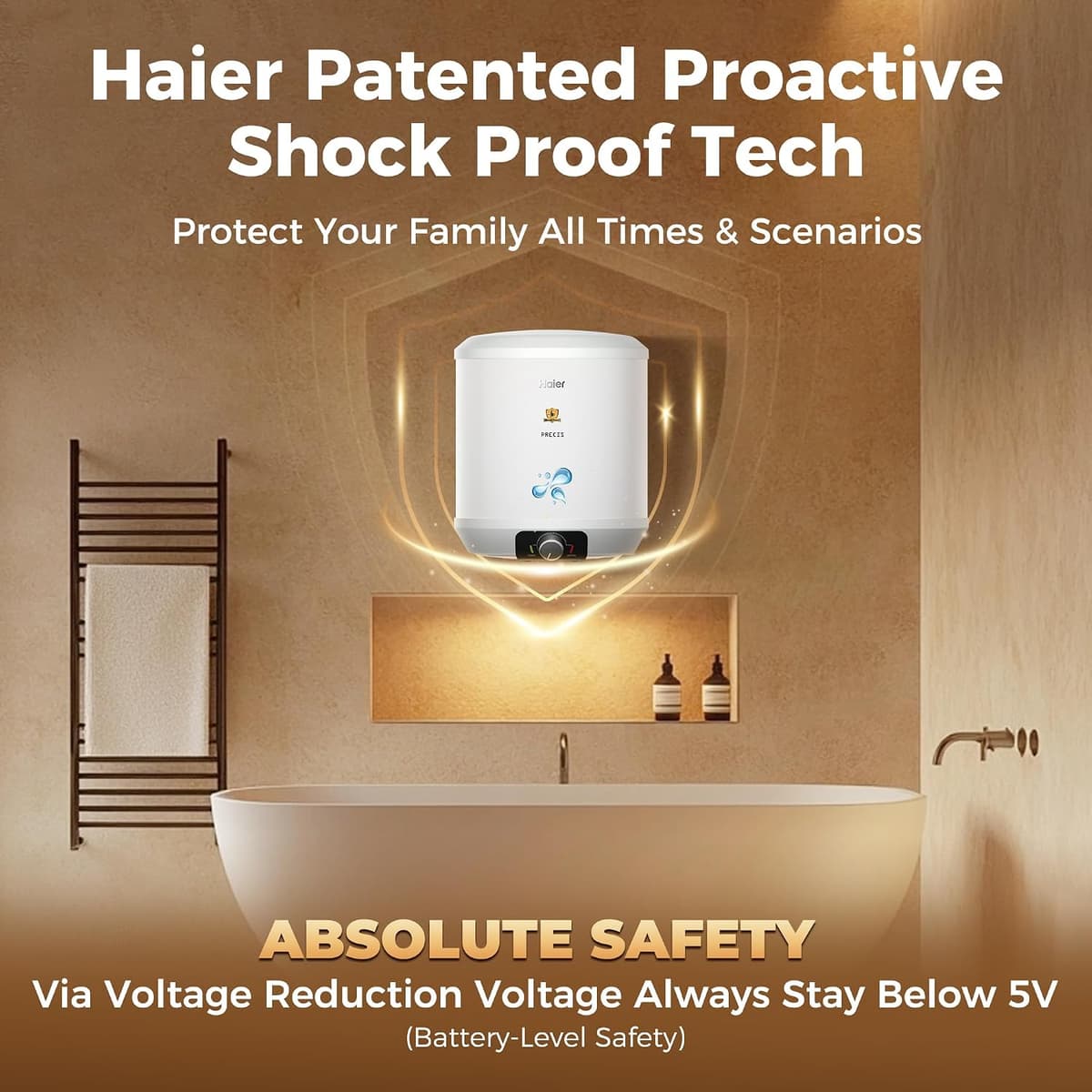 Haier Precis 15L 5 Star Storage Geyser thumbnail 4