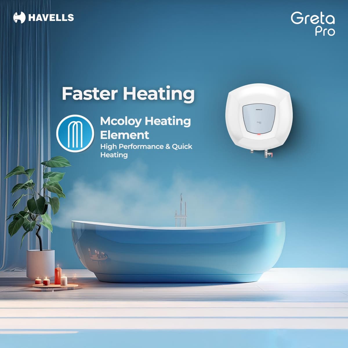 Havells Greta Pro 15L 5 Star Storage Geyser thumbnail 4