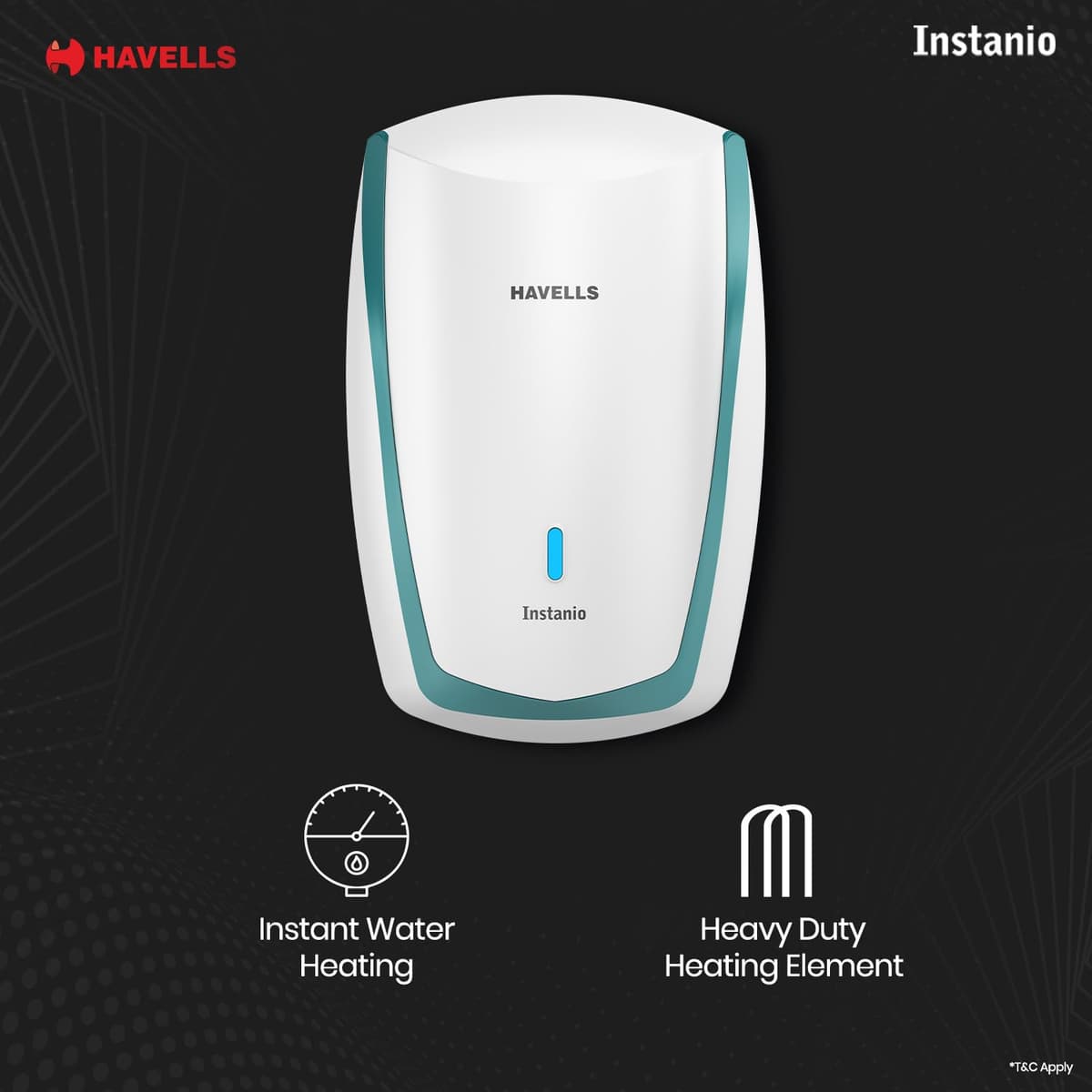 Havells Instanio 3L Instant Geyser, 3000 W thumbnail 4