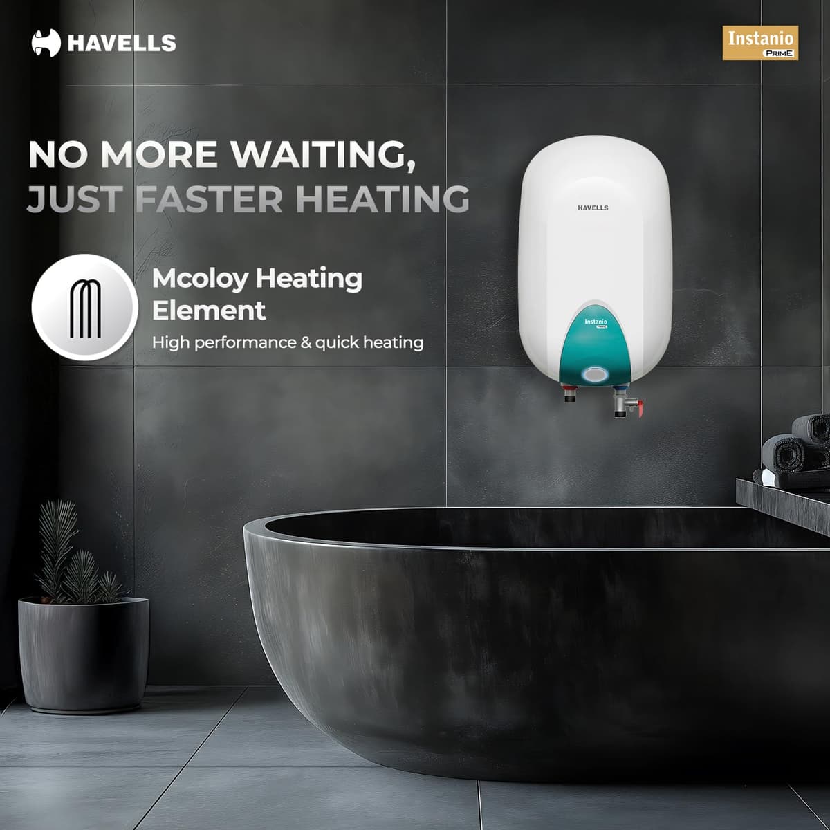 Havells Instanio Prime 25L Storage Geyser thumbnail 4