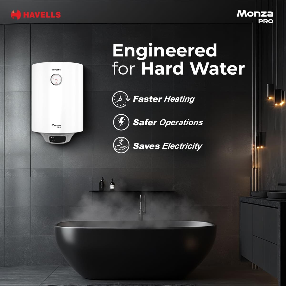 Havells Monza Pro 15L Storage Geyser thumbnail 2