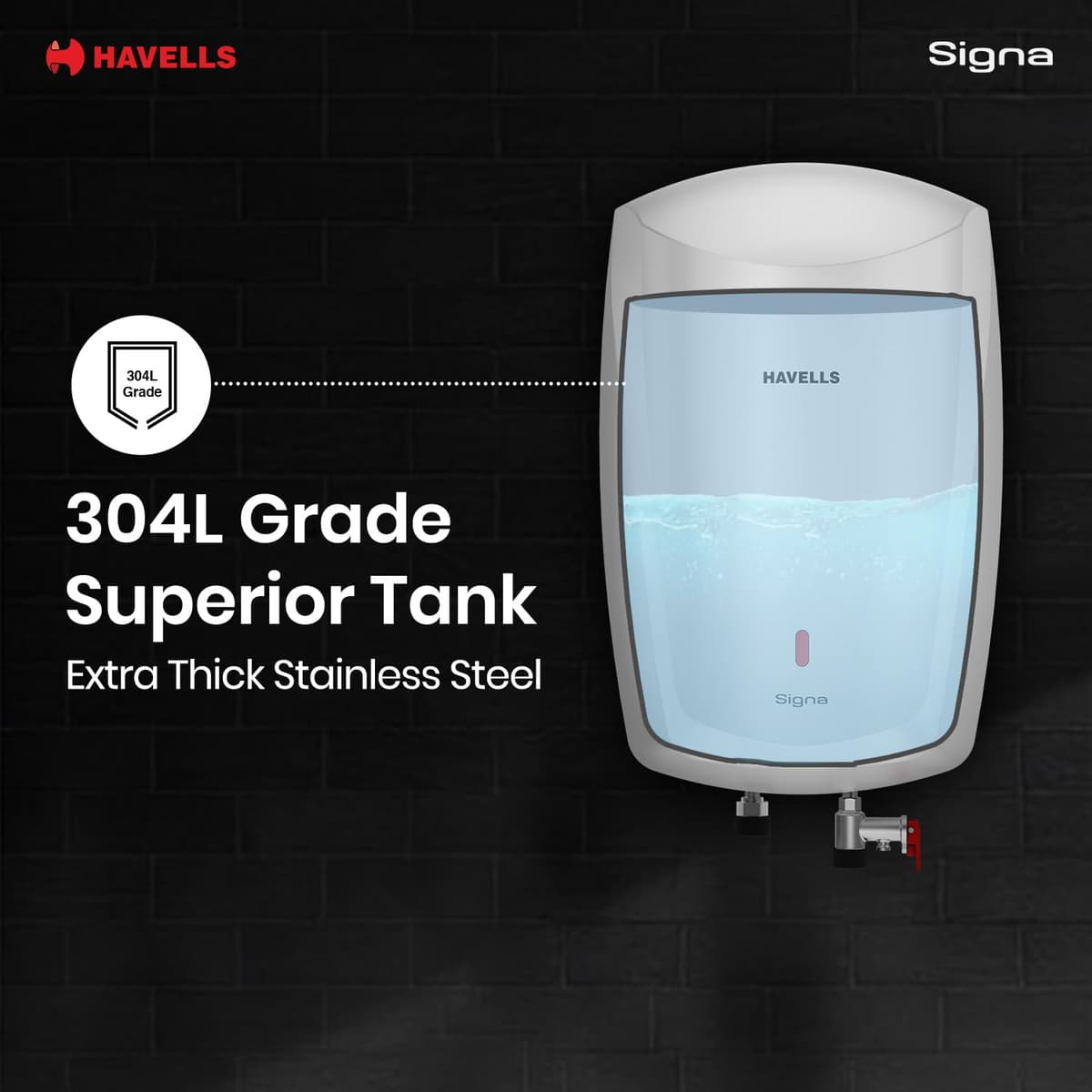 Havells Signa 5L Instant Geyser, 3000 W thumbnail 4