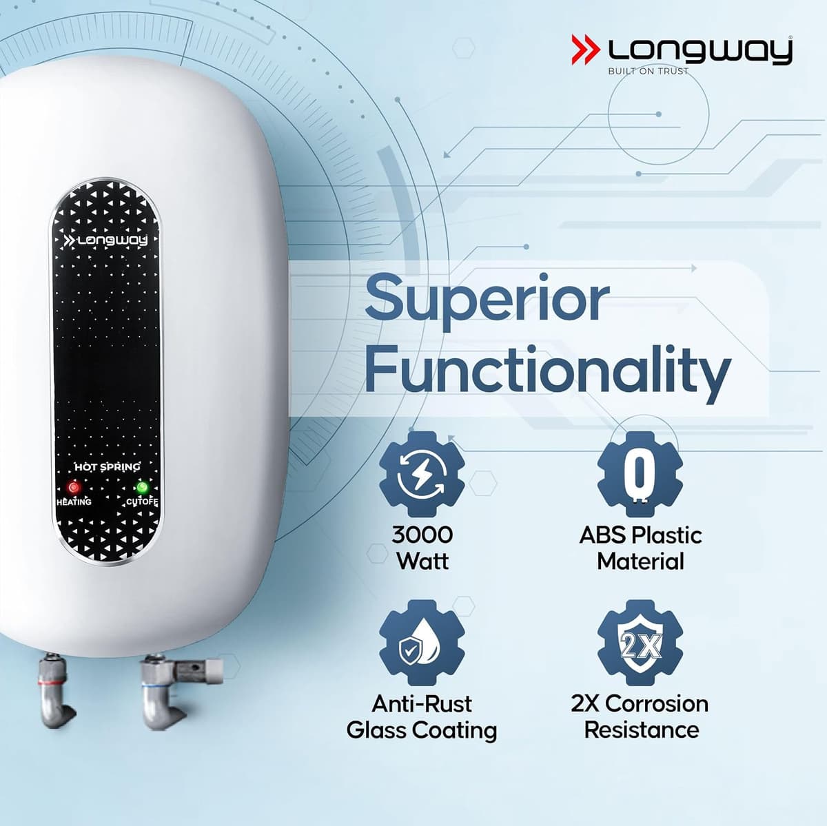 Longway Hotspring 3L Instant Geyser, 3000 W thumbnail 4