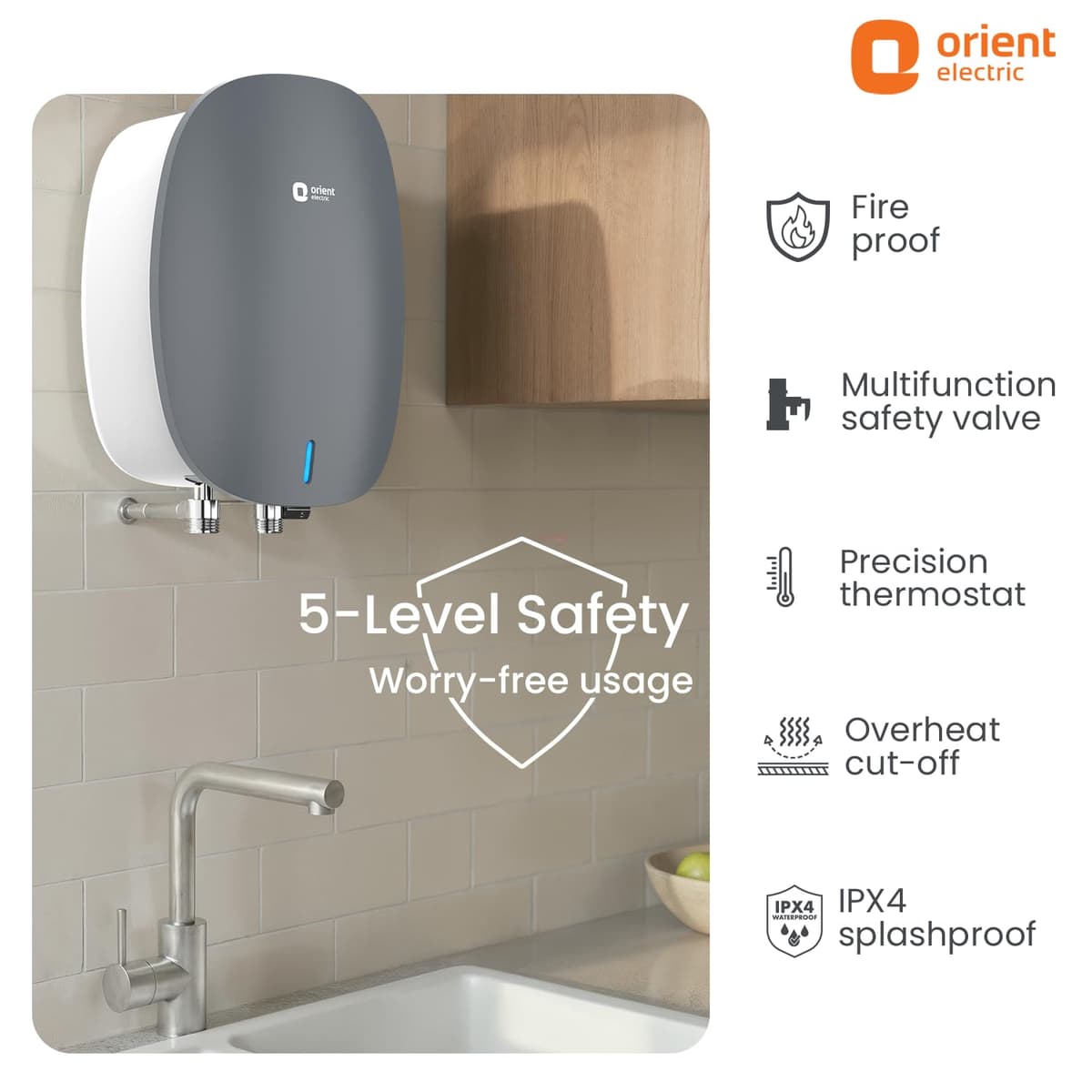 Orient Electric Instaflo Neo 3L Instant Geyser thumbnail 2