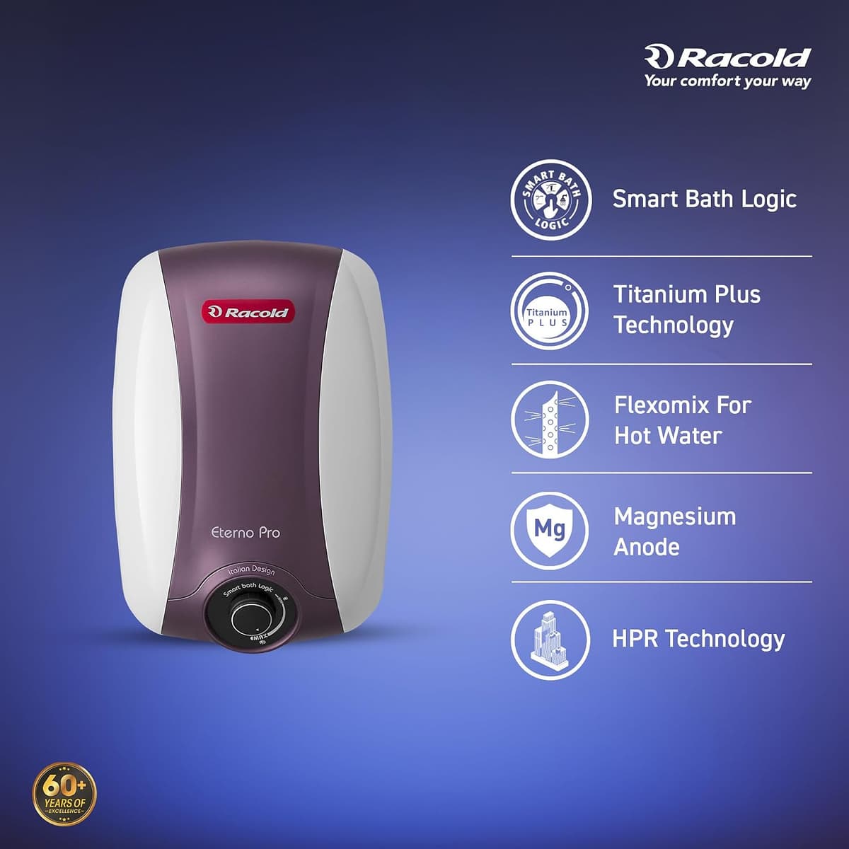 Racold Eterno Pro 25L Storage Geyser thumbnail 4