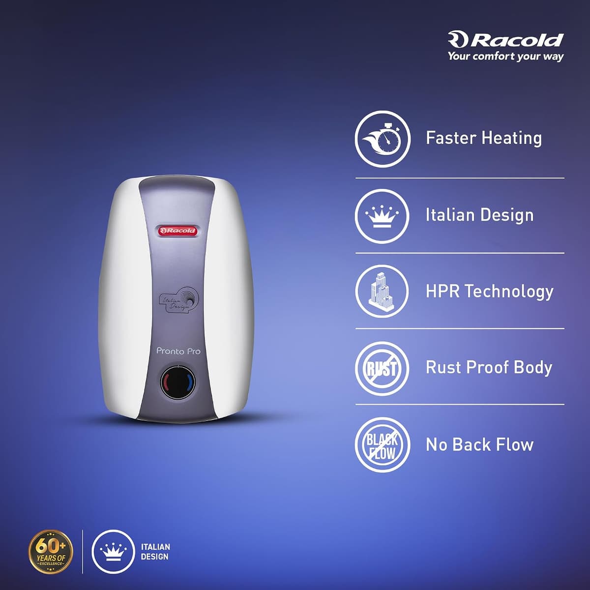 Racold Pronto Pro 3L Instant Geyser, 3000 W thumbnail 3