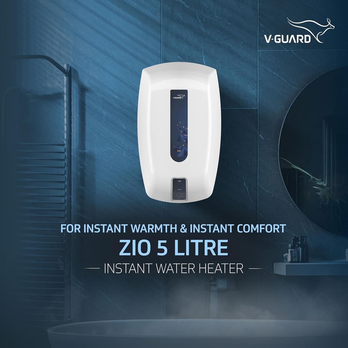 V-Guard Zio 5L Instant Geyser, 3000 W thumbnail 2