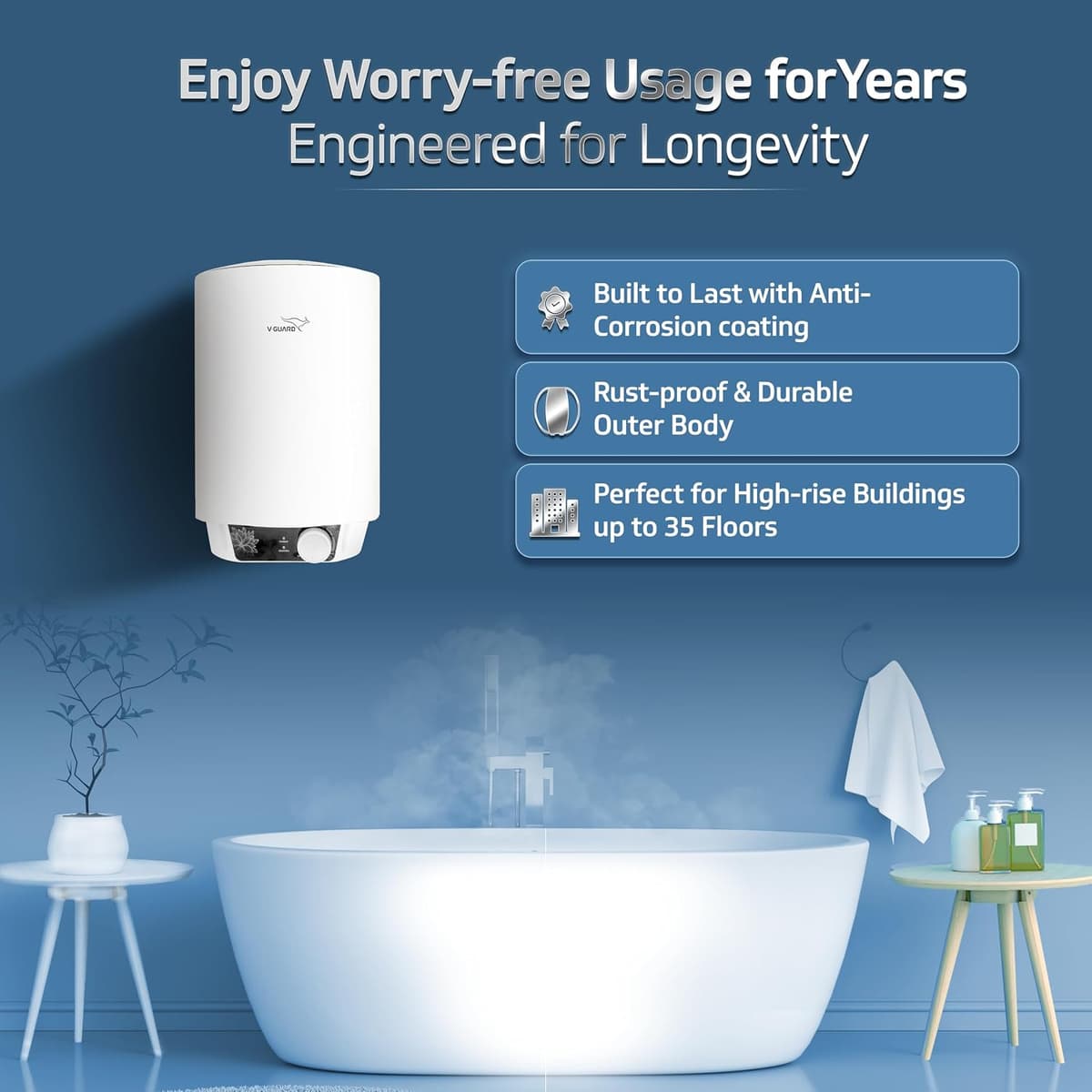 V-Guard Zio 15L Storage Geyser thumbnail 4
