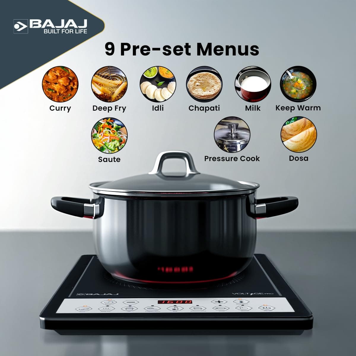 Bajaj Majesty ICX Neo 1900W Induction Cooktop thumbnail 5