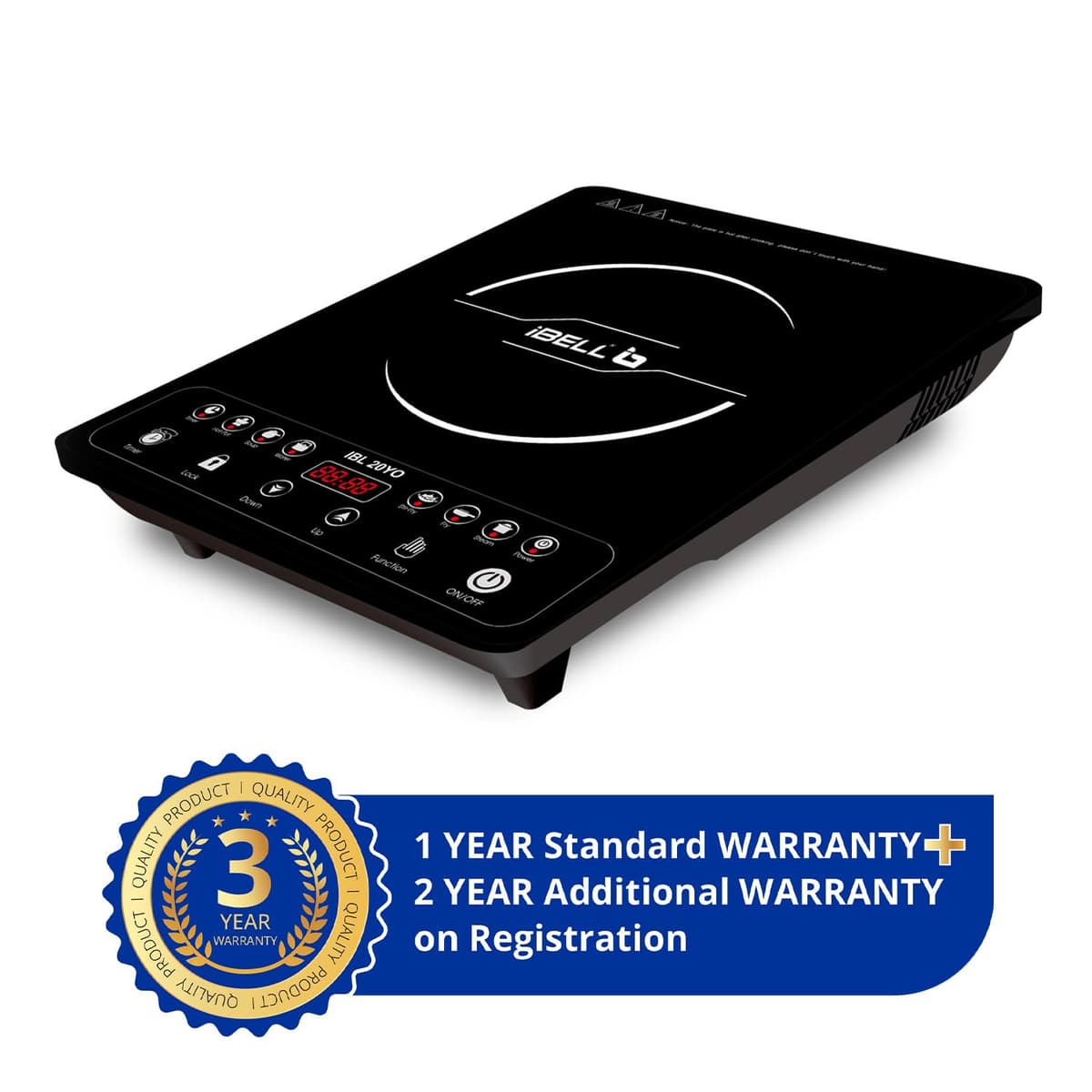 iBELL 20YO 2000W Induction Cooktop thumbnail 2