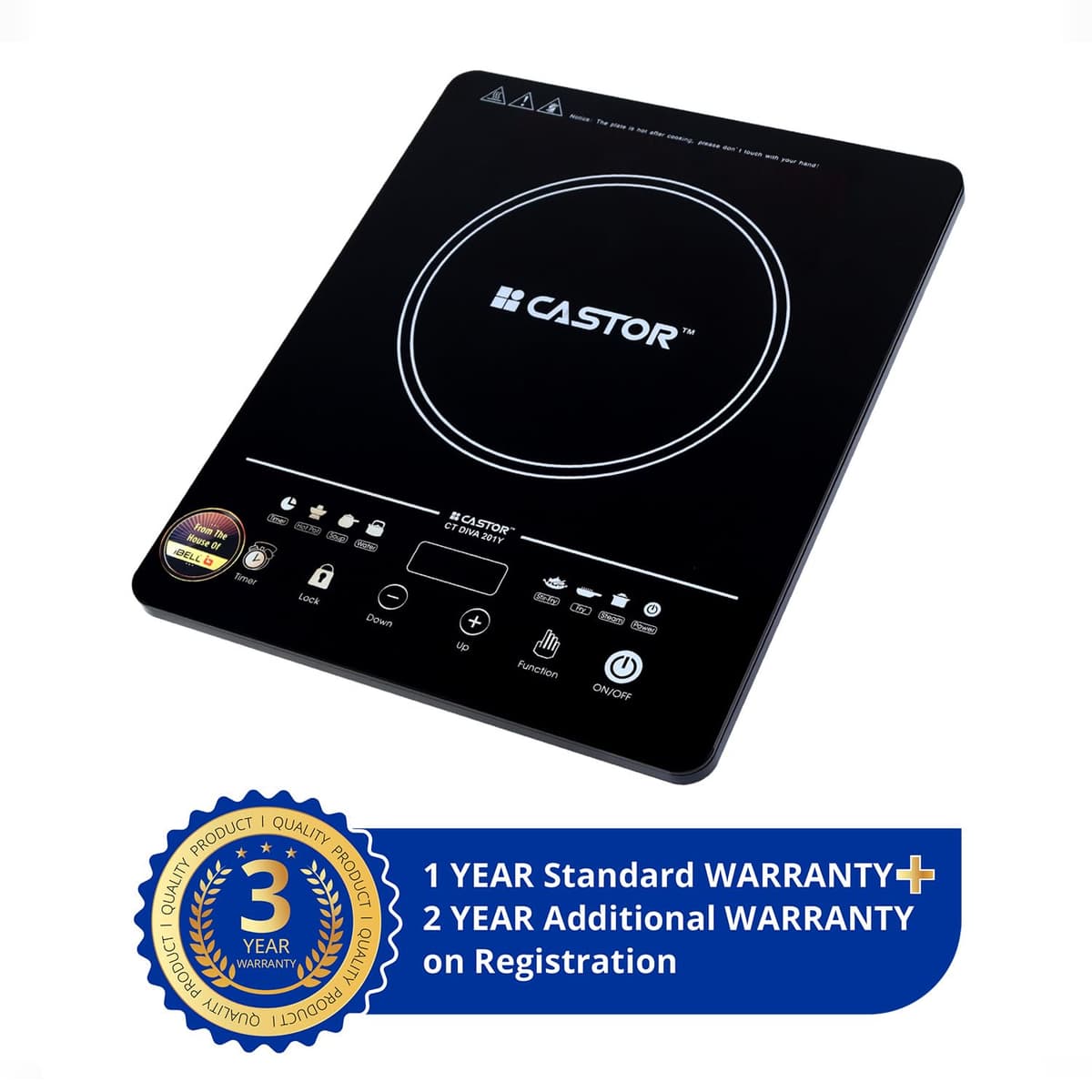 iBELL Castor DIVA 2000W Induction Cooktop thumbnail 3
