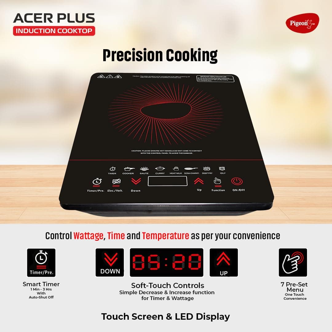 Pigeon by Stovekraft Acer Plus 1800W Induction Cooktop thumbnail 3