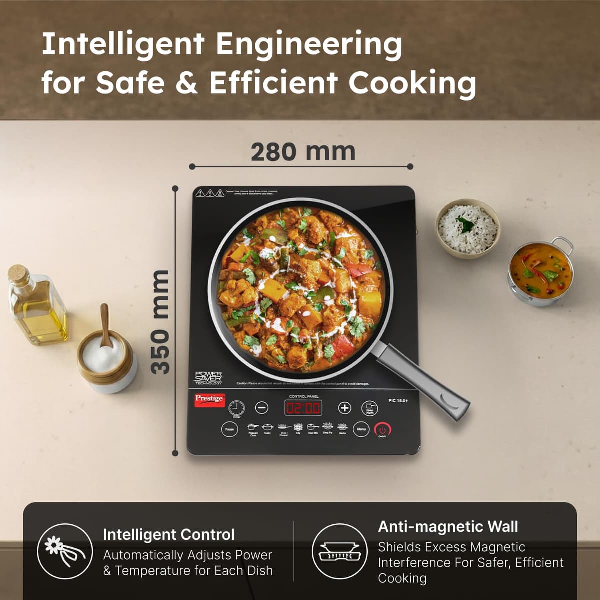Prestige PIC 15.0 Plus 1900W Induction Cooktop thumbnail 2