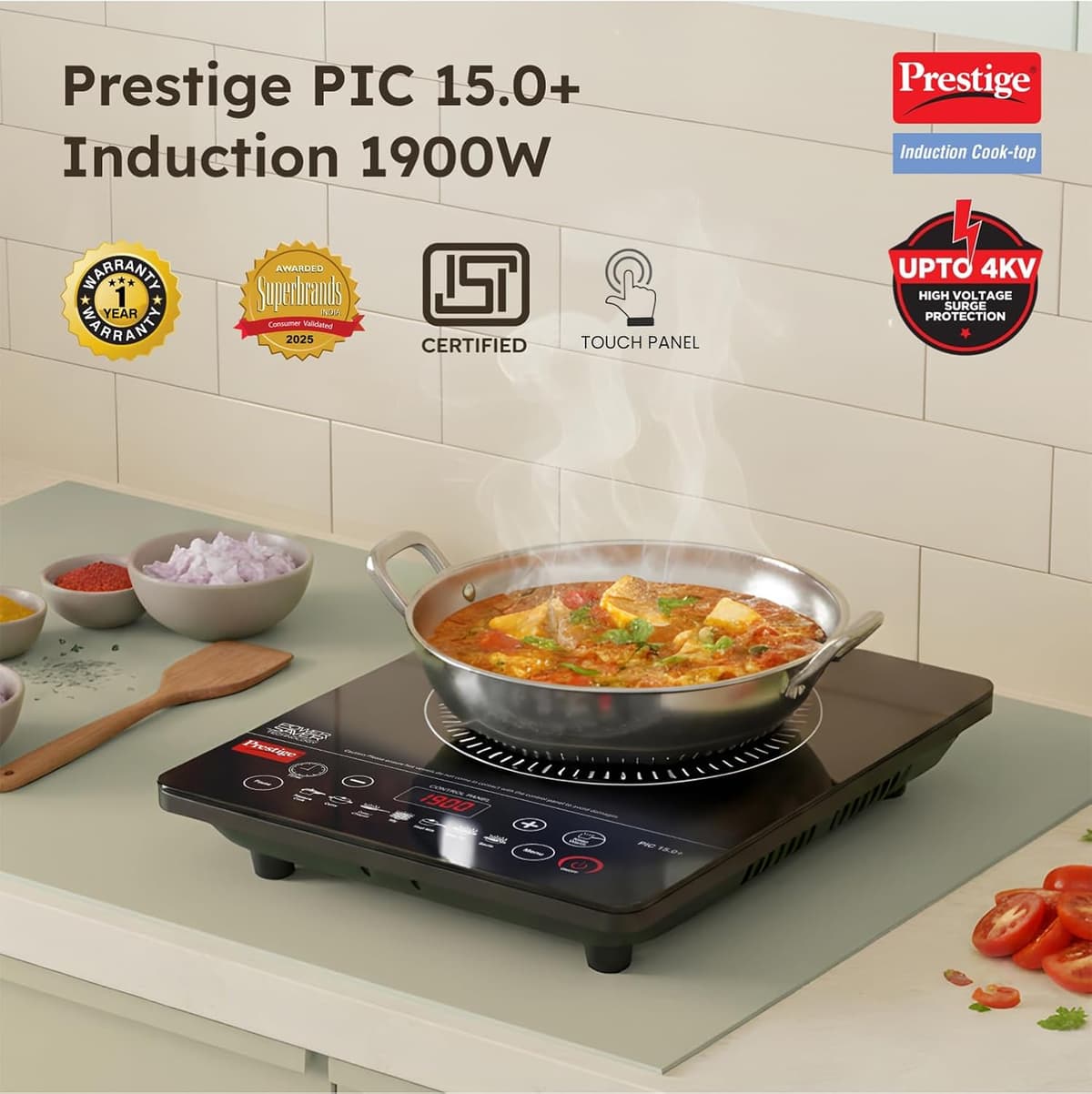 Prestige PIC 15.0 Plus 1900W Induction Cooktop thumbnail 3
