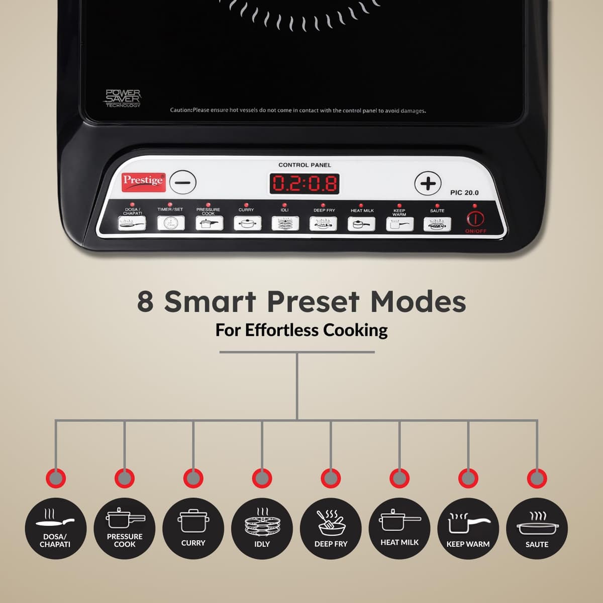 Prestige PIC 16.0+ Induction Cooktop 1900W thumbnail 4