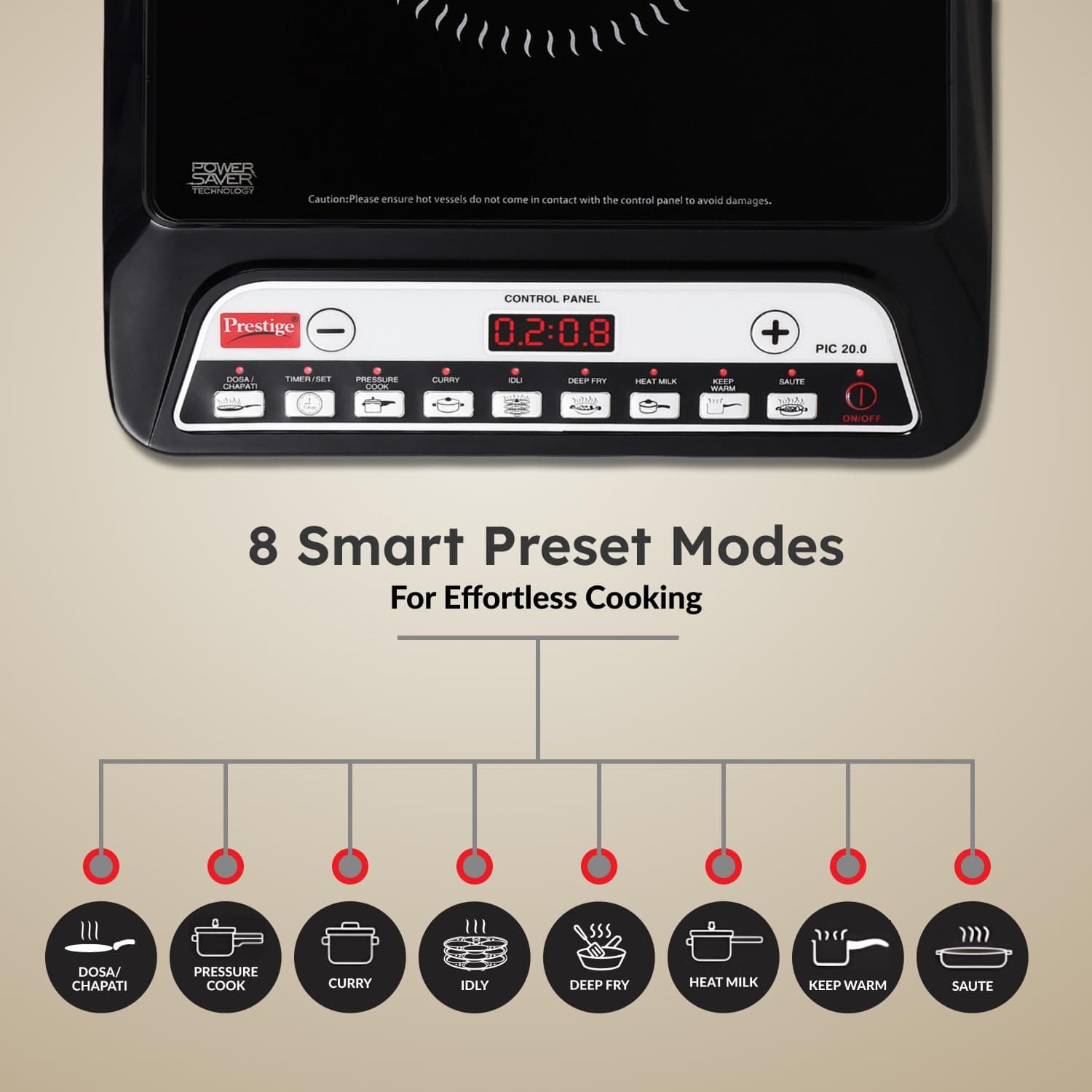 Prestige PIC 20 Neo 1600W Induction Cooktop thumbnail 4
