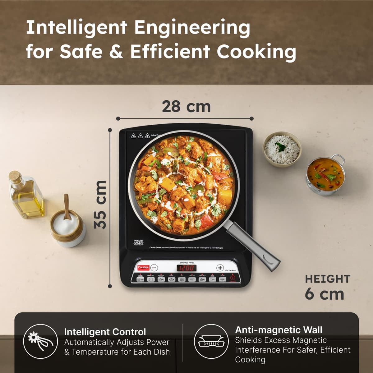Prestige PIC 20 Neo 1600W Induction Cooktop thumbnail 2