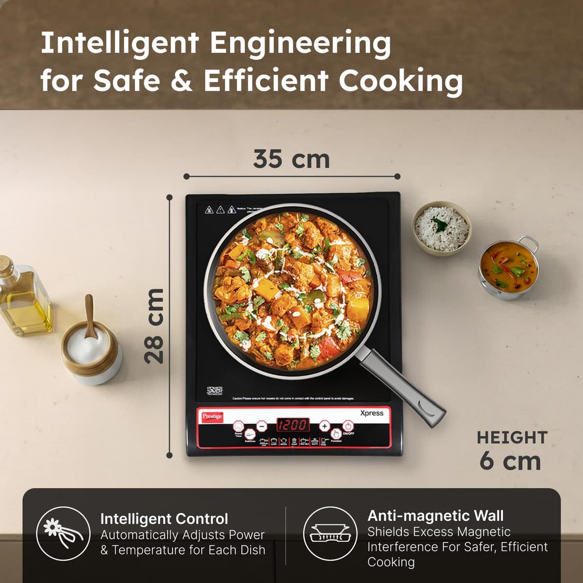 Prestige Xpress 1200W Induction Cooktop thumbnail 2