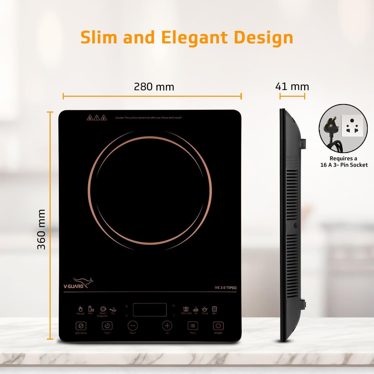 V-Guard VIC 2.0 TSP 2000W Induction Cooktop thumbnail 2
