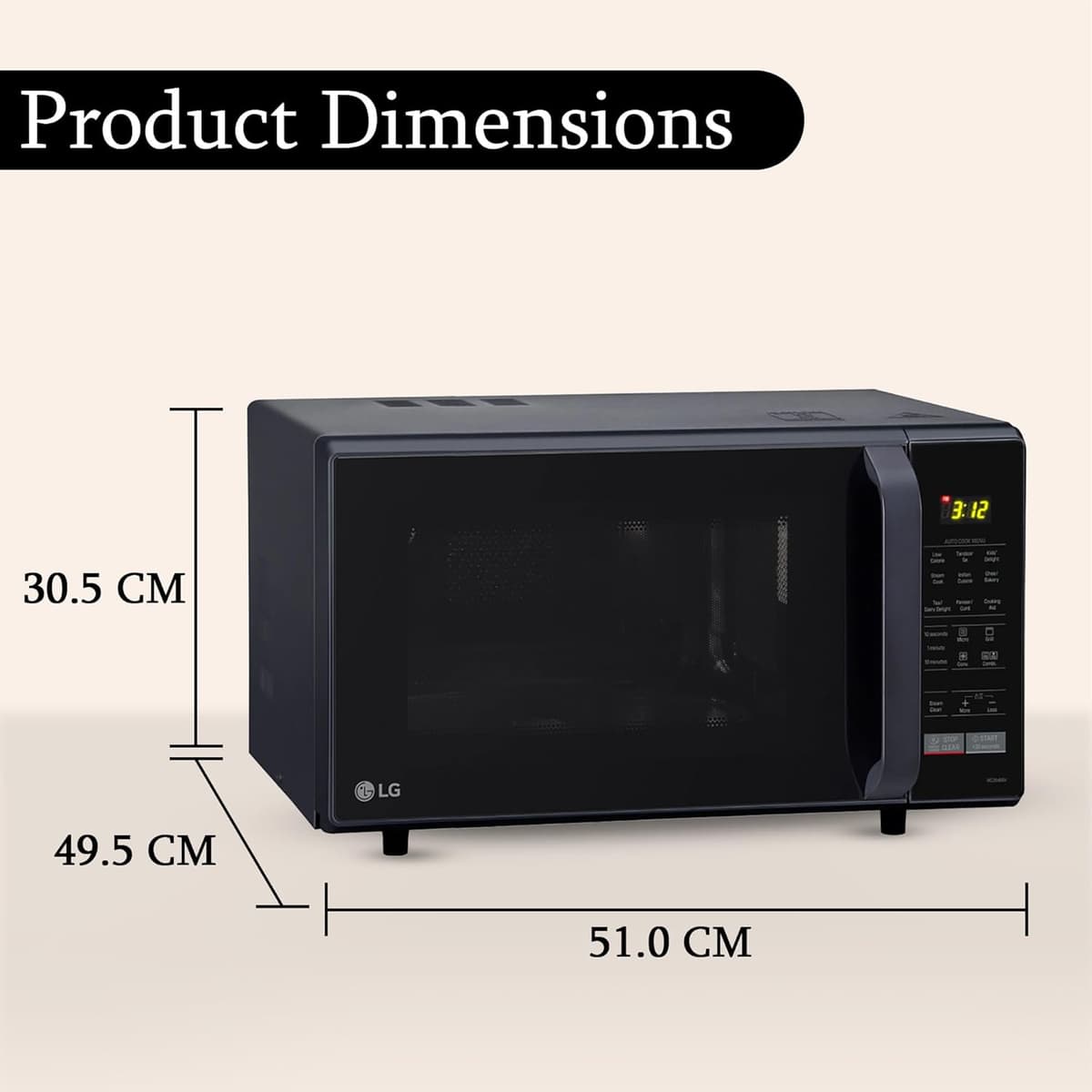 LG 28L Convection Microwave Oven (MC2846BV) thumbnail 3