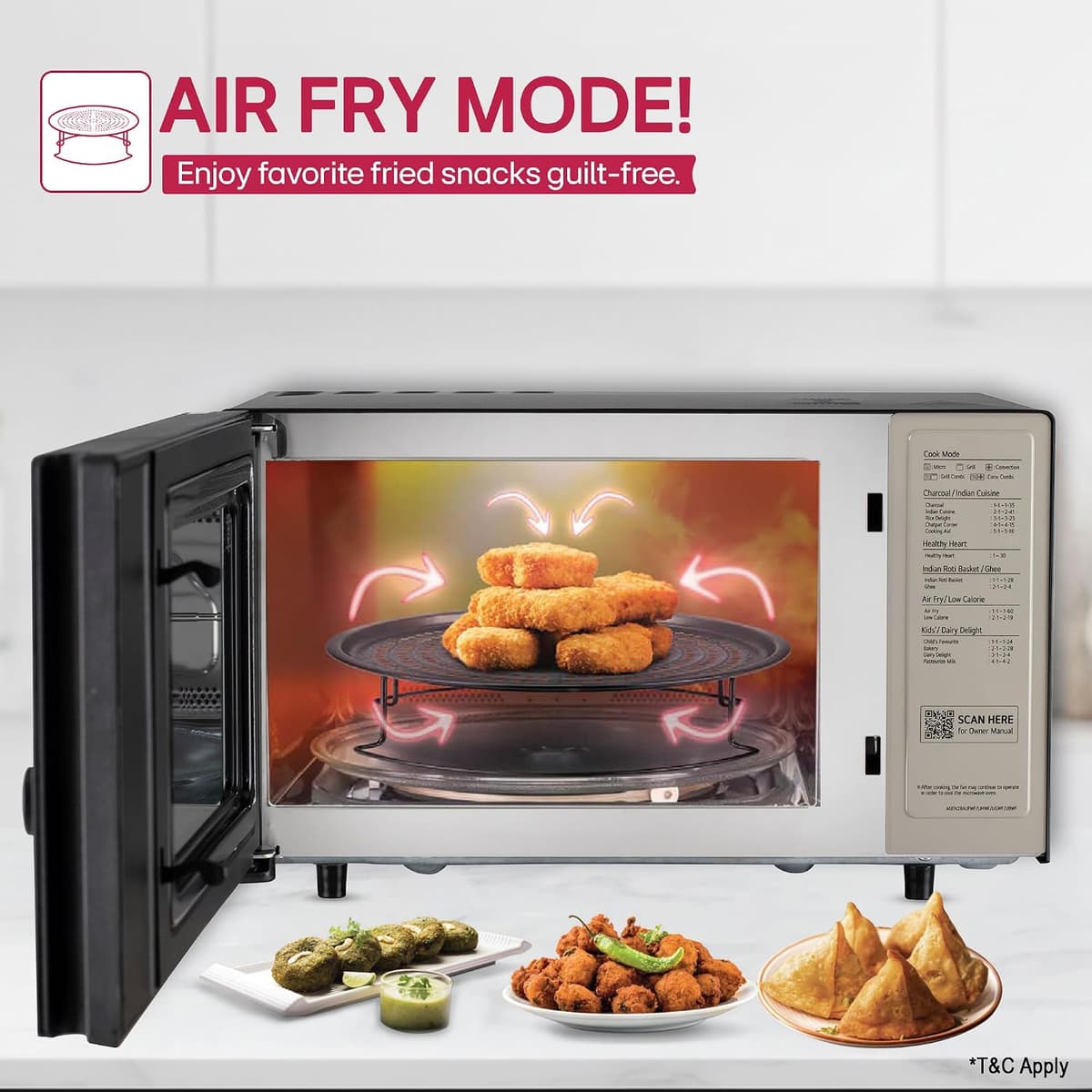 LG 28L Convertible Microwave Oven with Air Fry and Wi-Fi (MJEN286UFWF) thumbnail 4