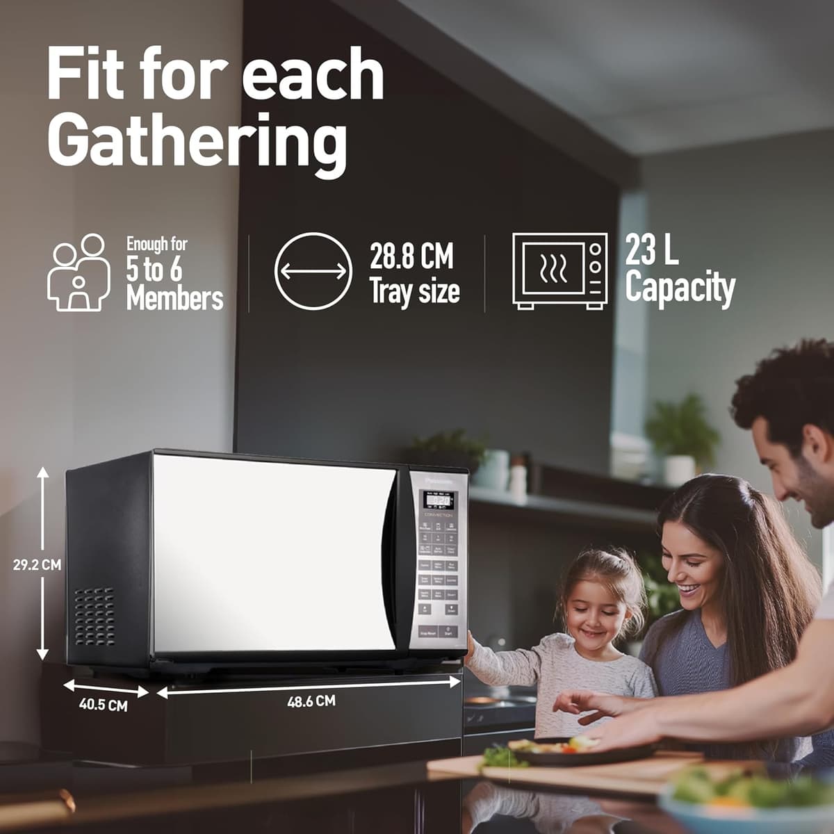 Panasonic 23L Convection Microwave Oven (NN-CT353BFDG) thumbnail 2