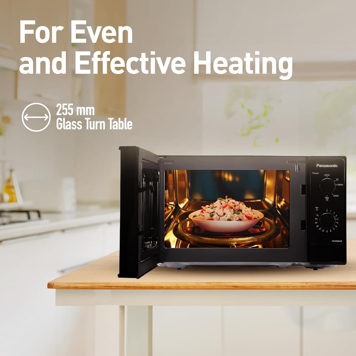 Panasonic 20L Solo Microwave Oven (NN-SM25JBFDG, Black, Jog Dial) thumbnail 4